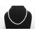 Necklace Strand String Beaded Rainbow Moon Stone Diamond Cut Bead Women D803